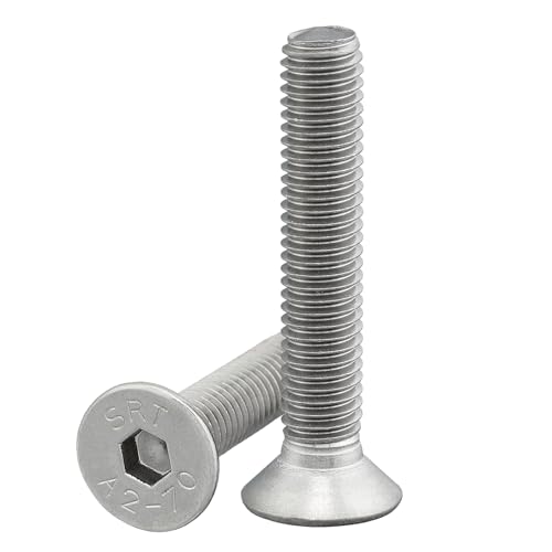 Vite A Testa Svasata Con Esagono Incassato (Isk) A Norma Iso 10642/Din 7991, Acciaio Inox, A2, V2A (25 Pezzi, M5 X 20 Mm)