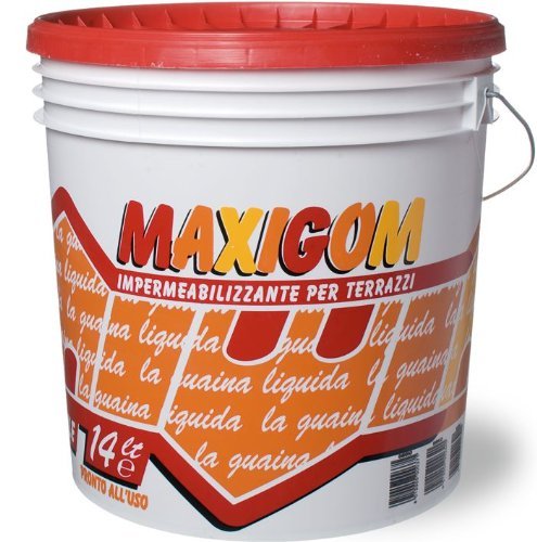 Guaina Liquida Impermeabilizzante Maxigom Laiv Rosso Ossido 14L Calpestabile