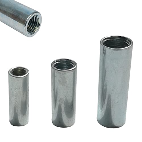 12 Manicotti Filettati In Acciaio Zincato Tramite Galvanizzazione, Inserto Filettato Resistente, Ideale Come Manicotto Distanziatore (M6)