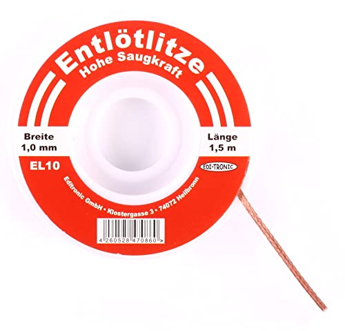 Edi-Tronic Dissaldante 1 Mm – Alta Assorbenza – Bobina Di Aspirazione Rame 1 Mm