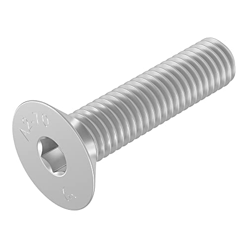 Vite A Testa Svasata Seccaro M3 X 14 Mm, Acciaio Inox V2A Va A2, Din 7991 / Iso 10642, Esagono Incassato, 20 Pezzi