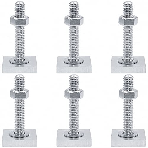 Nuyoah Adattatore Per Binario A T T-Track Adattatore Kit Viti Scorrevoli T Track Acciaio Inossidabile Vite A T M6 X 35 Mm Con Dadi E Rondelle Supporto