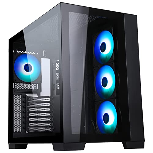 Case Dark Cave - Gaming Tower, Atx, 4X12Cm Argb Fan, 2Xusb3, Type-C, Side & Front Panel Temp Glass