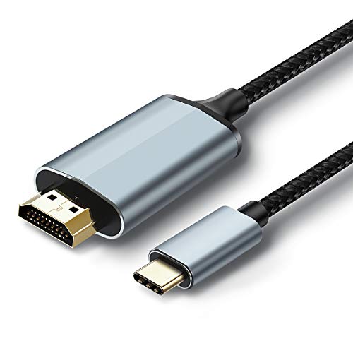 Lulaven Cavo Usb C To Hdmi 1M, Tipo C To Hdmi Adapter 4K Thunderbolt 3 To Hdmi Cable Compatible With Macbook Pro, Macbook Air,Ipad Pro,Samsung S20/Not