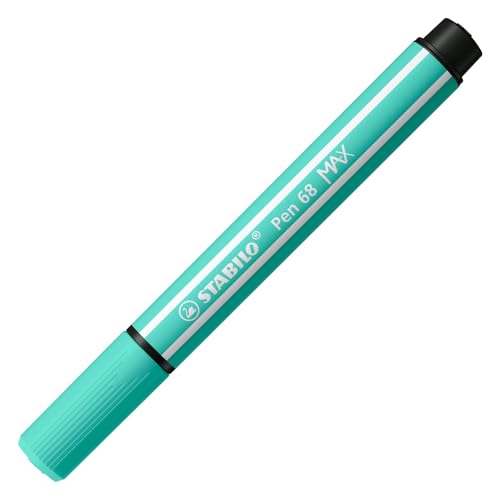 Stabilo Pen 68 Max - Penna In Feltro Con Punta Spessa Per Scalpello, Colore: Verde Ghiaccio