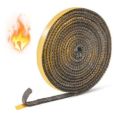 Guarnizione Per Camino, Guarnizione Camino, Camino Guarnizione Fibra Di Vetro Resistente Al Calore Fino A 550°C Lunghezza Larghezza 10 Mm X 3 Mm Per S