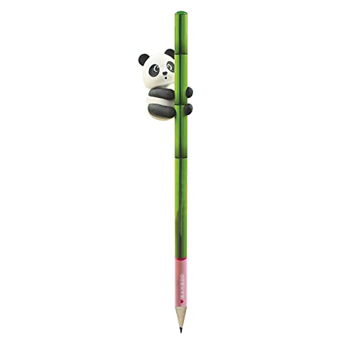Legami - Matita Con Gomma, I Love Bamboo, Ø 0,7 Cm, H 18 Cm, Mina Hb, Variante Panda, Tratto Preciso, Per Disegnare E Scrivere