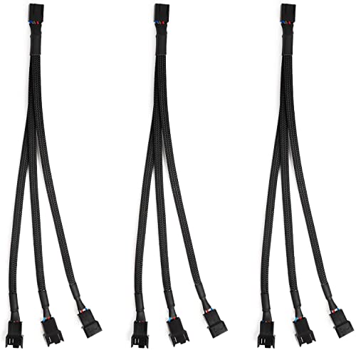 3 Pezzi Splitter Ventole Pwn Per Pc Cpu (3Pin+ 4Pin) 1 A 3