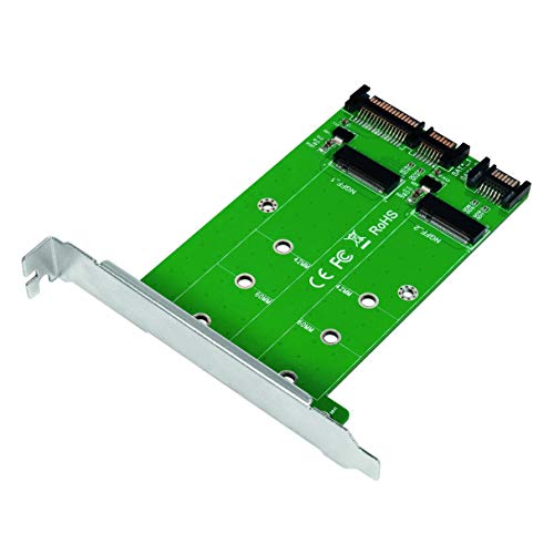 Logilink Pc0086 - Adattatore Da Ssd Sata A Doppio Sata (Sata Iii 6 Gbps) Dual M.2 (Key O B+M Key)