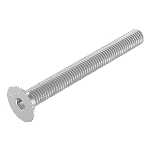 Vite A Testa Svasata Seccaro M6 X 55 Mm, Acciaio Inox V2A Va A2, Din 7991 / Iso 10642, Esagono Incassato, 20 Pezzi