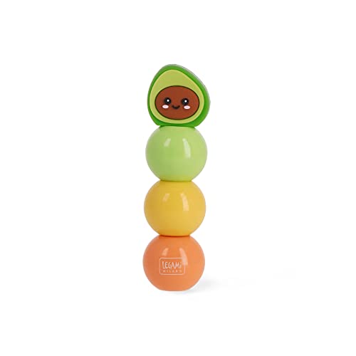 Legami - Evidenziatore 3 In 1, Colori Pastello, Verde, Giallo, Arancione, Asciugatura Rapida, Tema Avocado