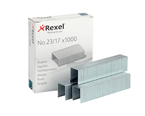 Rexel Punti Metallici 23/17 Mm, Confezione Da 1000 Pezzi, 2101052