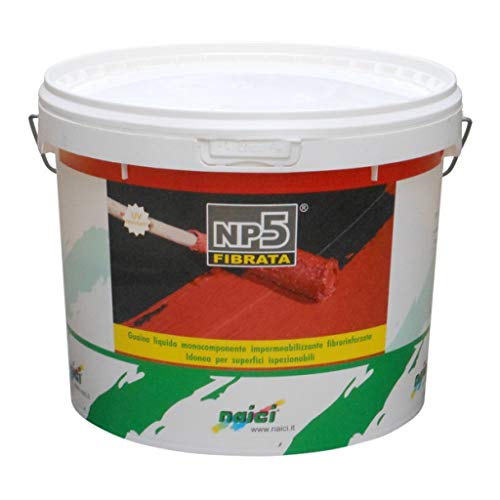 Naici Guaina Liquida Per Terrazzi 5 Kg Rossa Impermeabilizzante Np5