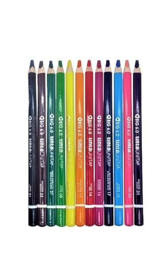 12 Pastelli Triangolari Big 6.0- Tinta Unita