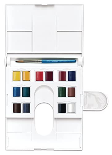 Cotman Confezione Tascabile "Compact Set" 14 Mezzi Godet + 1 Pennello