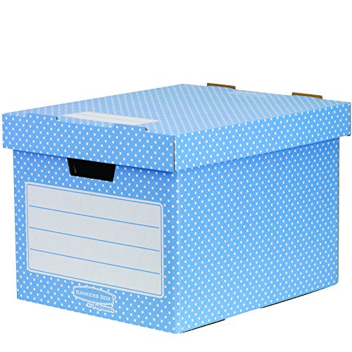 Bankers Box 4481901 Scatola Standard Style, Fsc, Celeste, Confezione Da 4 Pezzi