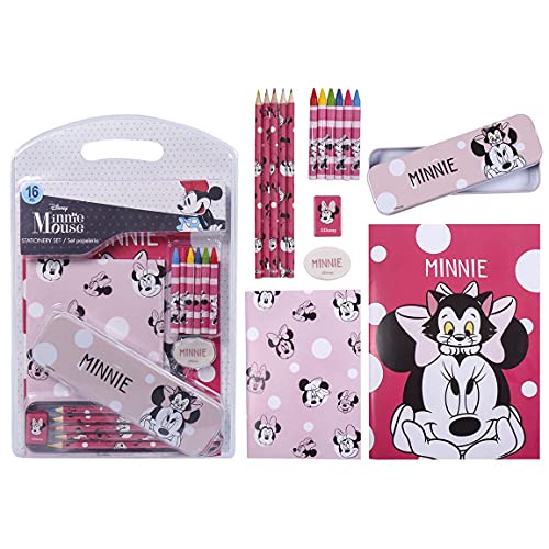 Cerdá Life'S Little Moments Set Escolar Completo Con Estuche Metálico Y Material Escolar De Minnie - Licencia Oficial Disney