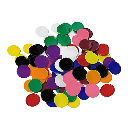 Gettoni Plastica, 200 Pcs Colorato Learning Resources Monete, Gettone Carrello Spesa O Supermercato, Token Autoscontro, Fiches Per Giochi Di Bingo E M