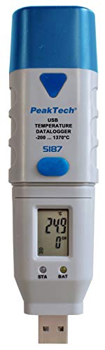 Peaktech P 5187 - Chiavetta Usb Tipo K Temperatura ~ -200 1300°C ~ 32000 Punti