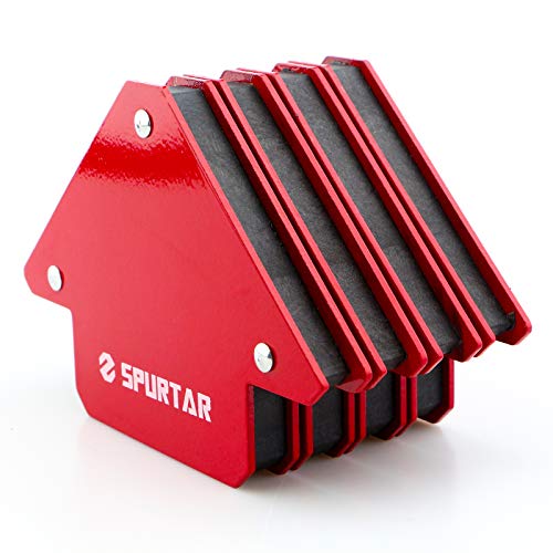Spurtar 4 Pezzi 13Kg Squadra Magnetica Per Saldatura, Forti Magneti Di Saldatura, Supporto Magnetico Per Saldatura, Supporti Per Elettrodi Per Saldatu