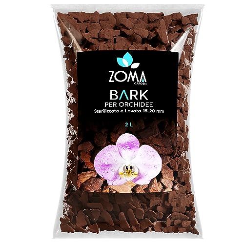 Zomagarden - Bark Per Orchidee Premium - Corteccia Naturale Per Orchidee - Lavata, Sterilizzata, 100% Ecologica - 2L (15/20Mm)