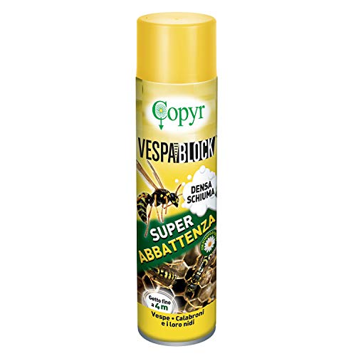 Copyr | Vespablock Schiumogeno: Insetticida Pronto All'Uso Contro Vespe Calabroni - Bombola Da 750 Ml