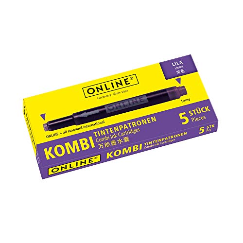 Online Cartucce A Doppia Faccia, Ricariche Universali Per Penne, Compatibili Con Tutte Le Penne Stilografiche Comuni, Anche Lamy Pen - 5 Cartucce Di R
