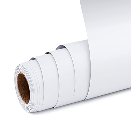 Uiok Vinile Adesivo 12" X 15Ft Vinile Permanente Adesivo Per Plotter Da Taglio, Matte Bianco Vinile Rotolo Pellicola In Vinile Plotter Per Regali Fai