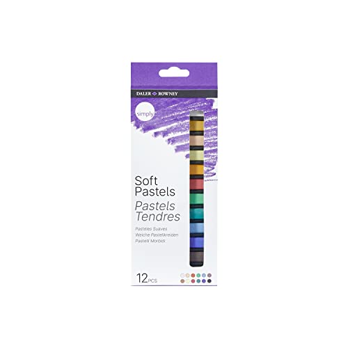 Daler-Rowney Soft Pastel Simply Set Pastelli Per Artisti Entry-Level, Nessuno, 12 Unità