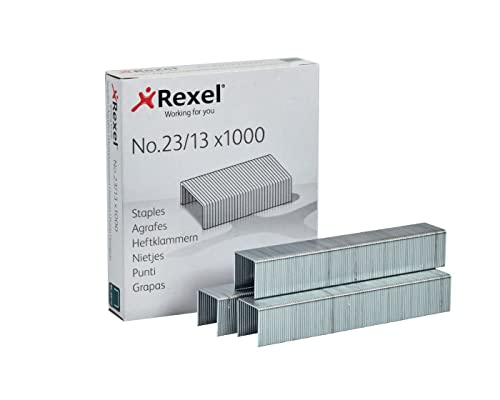 Rexel Punti Metallici 23/13 Mm, Confezione Da 1000 Pezzi, 2101053