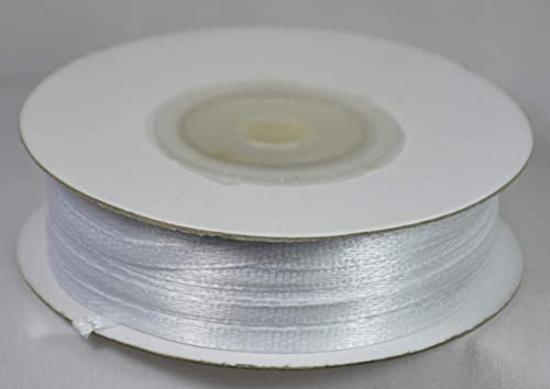 Oggettistica Per Bomboniere Nastro Raso Bianco 3 Mm X 50 Metri