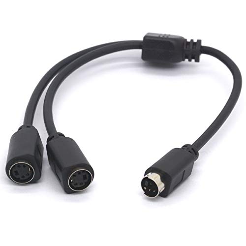 Tomost Svhs - Cavo Splitter S-Video A 4 Pin, Adattatore Mini Din Per Dividi Un Segnale Video Svhs, Da Maschio A 2 Femmina, Splitter A Y Per Tv, Videor