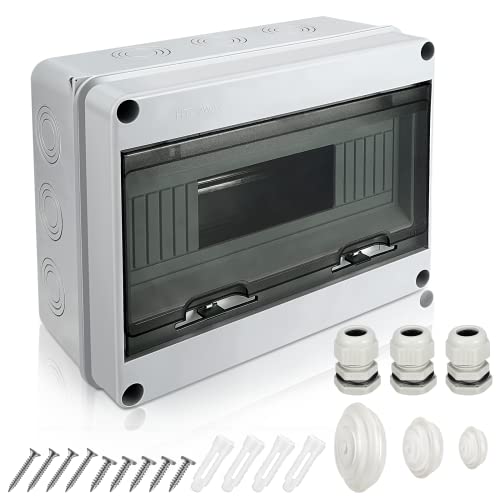 Scatola Di Derivazione, 12 Moduli Ip65 Quadro Elettrico Esterno Elettrica Da Esterno Stagna,Centralino Da Parete, Scatola Derivazione Esterna Per Casa