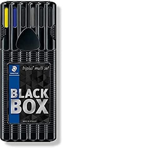 Staedtler 34 Sb6B St Set Scrittura Box Triplus Mobile Office, 2 Penne Fineliner, 1 Evidenziatore, 1 Portamine, 1 Penna A Sfera, 1 Penna Rollerball, 34