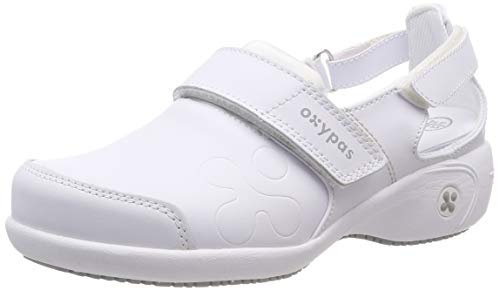 Oxypas Scarpe Da Lavoro In Pelle - Salma - Zoccolo Di Sicurezza Da Donna, Antiscivolo E Confortevole, Ideale Per L'Assistenza Ospedaliera E Infermieri
