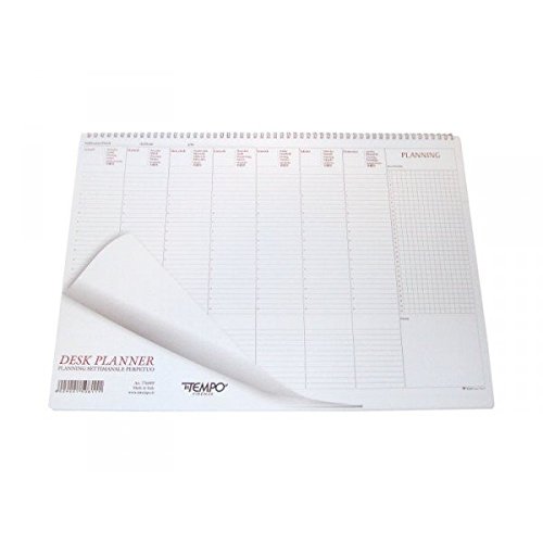 Planning 35X25 Perpetuo Da Tavolo Spiralato Con Copertina Colorata Pvc