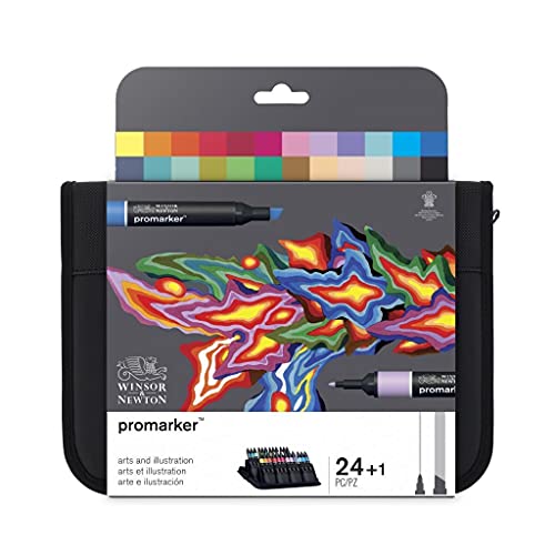 Winsor & Newton Promarker - Astuccio 24 Promarker "Art & Illustration"