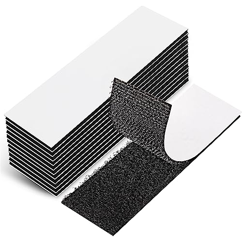 Eotw Feltro Adesivo Forte Biadesivo, 12 Pezzi Extra Forte Autoadesivo Adesivo A Strappo Per Le Faccende Domestiche Fai Da Te Nero 3 X 10 Cm