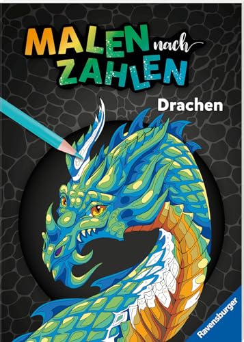 Ravensburger Malen Nach Zahlen Drachen - 32 Motive Abgestimmt Auf Buntstiftsets Mit 24 Farben (Stifte Nicht Enthalten) - Malbuch Mit Nummerierten Ausm