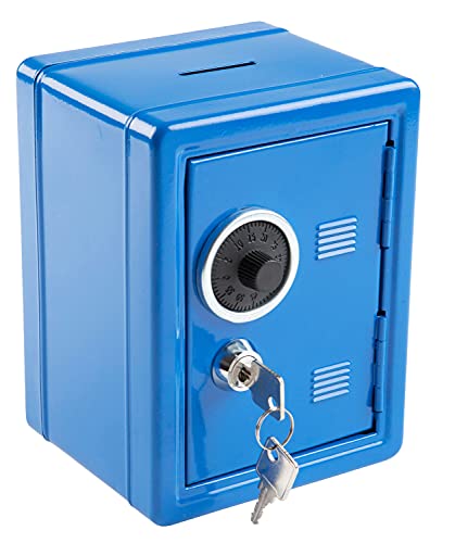 Idena 50036 - Cassaforte Per Risparmio, 120 X 105 X 160 Mm, Blu, 1 Unità