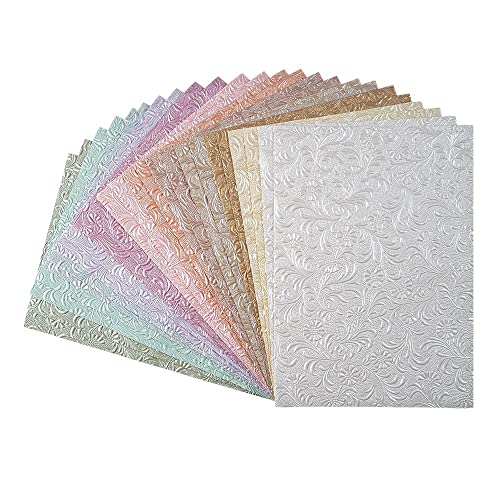 Ideen Mit Herz Carta Decorativa Naturale, Design Floreale, Carta Naturale, Carta Colorata, Fatta A Mano, Raffinata, Goffrata, Colorata, Din A4, 24 Fog
