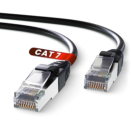 Mr. Tronic Cavo Ethernet Cat 7 Da 15M, Cavo Di Rete Lan Cat 7 Ad Alta Velocità Con Connettori Rj45 Per Una Connessione Internet Veloce - Cavo Patch | 