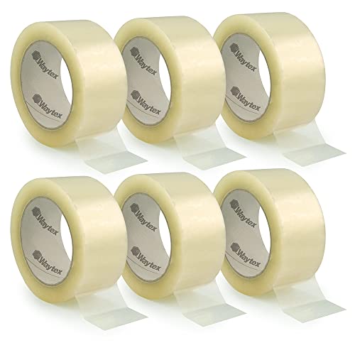 Waytex 930709 - Nastro Adesivo Da Imballaggio, Trasparente, Silenzioso, In Polipropilene, Spessore 28 Micron, Larghezza 50 Mm, Lunghezza 66 M, Confezi