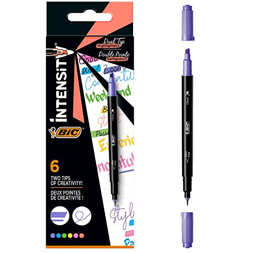 Intensity Dual Tip Evidenziatore 6 Pezzo(I) Punta Sottile-Smussata Blu, Verde, Pesca, Rosa, Viola, Giallo