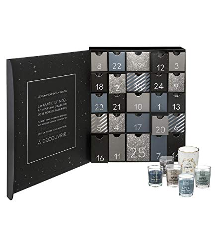 Atmosphera - Calendario Dell'Avvento Originale Con 25 Candele Profumate In Vasetti Di Vetro Con Citazione