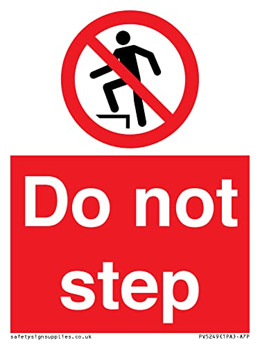 Cartello Do Not Step - 75X100Mm - A7P