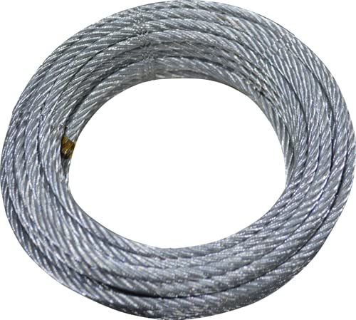 Fune Cavo Acciaio 5 Mm -10 Mt- 750 Kg Carico Rottura Zincata