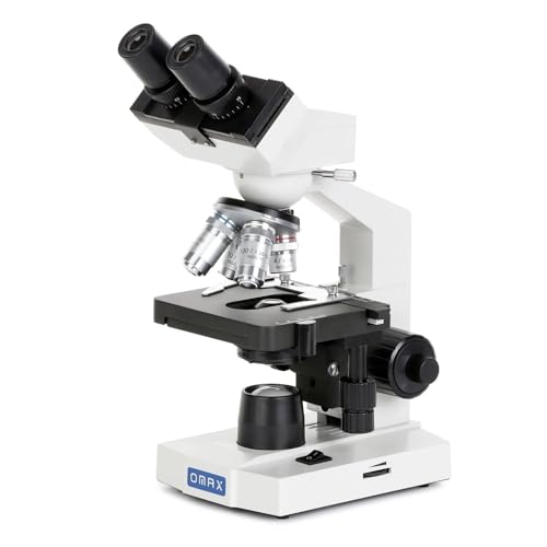 Amscope M82Es Microscopio Binoculare Del Laboratorio Del Laboratorio Di Amscope M82Es Con Tavola Meccanica A Doppio Strato E Bottone Coassiale A Fuoco