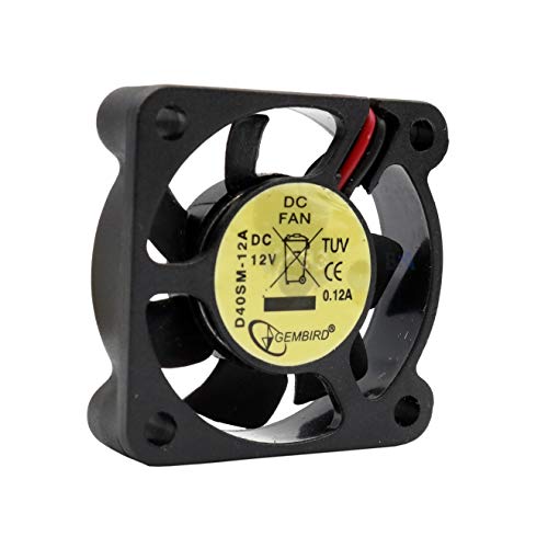 Gembird Ventola 40Mm 40X40X10 D40Sm-12A 12V Dc 0,12A 1,44W Air Fan 4 Cm 2 Fili (+/-) Raffreddamento