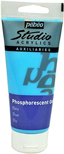 Pébéo Acrilici Da Studio Gel Blu Fosforescente, 100 Ml (Confezione Da 1), 100 Unità